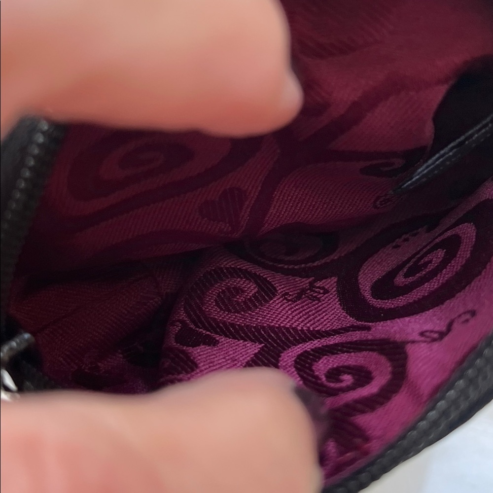 Brighton black Leather Heart Coin Purse - Picture 3 of 6